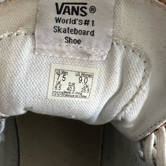 (SOLD)Vans High Top Sk8-Hi Slim Embossed Cork - Picture 5 of 6